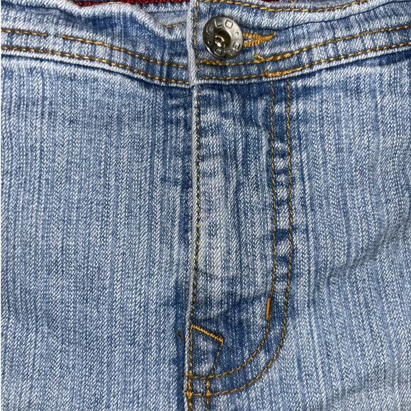 Y2K GLO Jeans Mid Rise Flare Bootcut Light Wash Size 11 Vintage Trashy Grunge - Picture 6 of 9